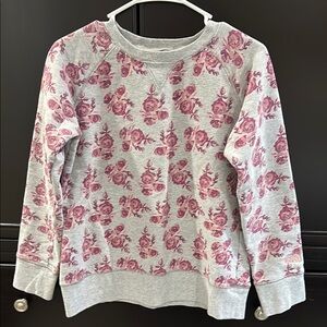 Floral Gray and Pink Sweatshirt